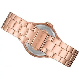 Michael Kors MK7230 Lennox Three Hand Rose Gold Dial Rose Gold Steel Strap Watch For Women Michael Kros